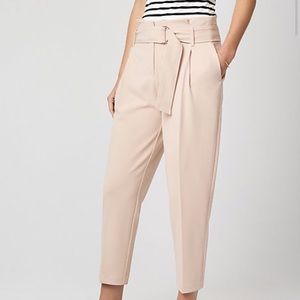 NWT Le Château knit crepe belted paper bag pant